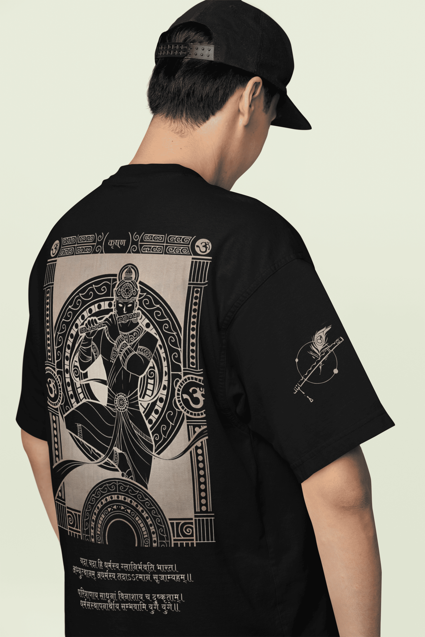 The Divine Strategist – Krishna Oversized T-shirt