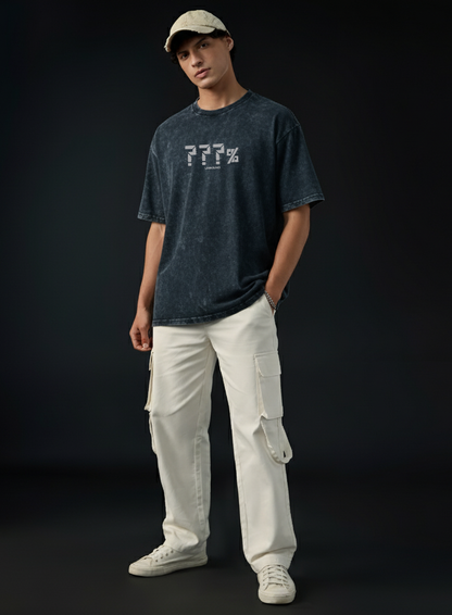 Psychic Aura Acid Washed Oversized T-Shirt