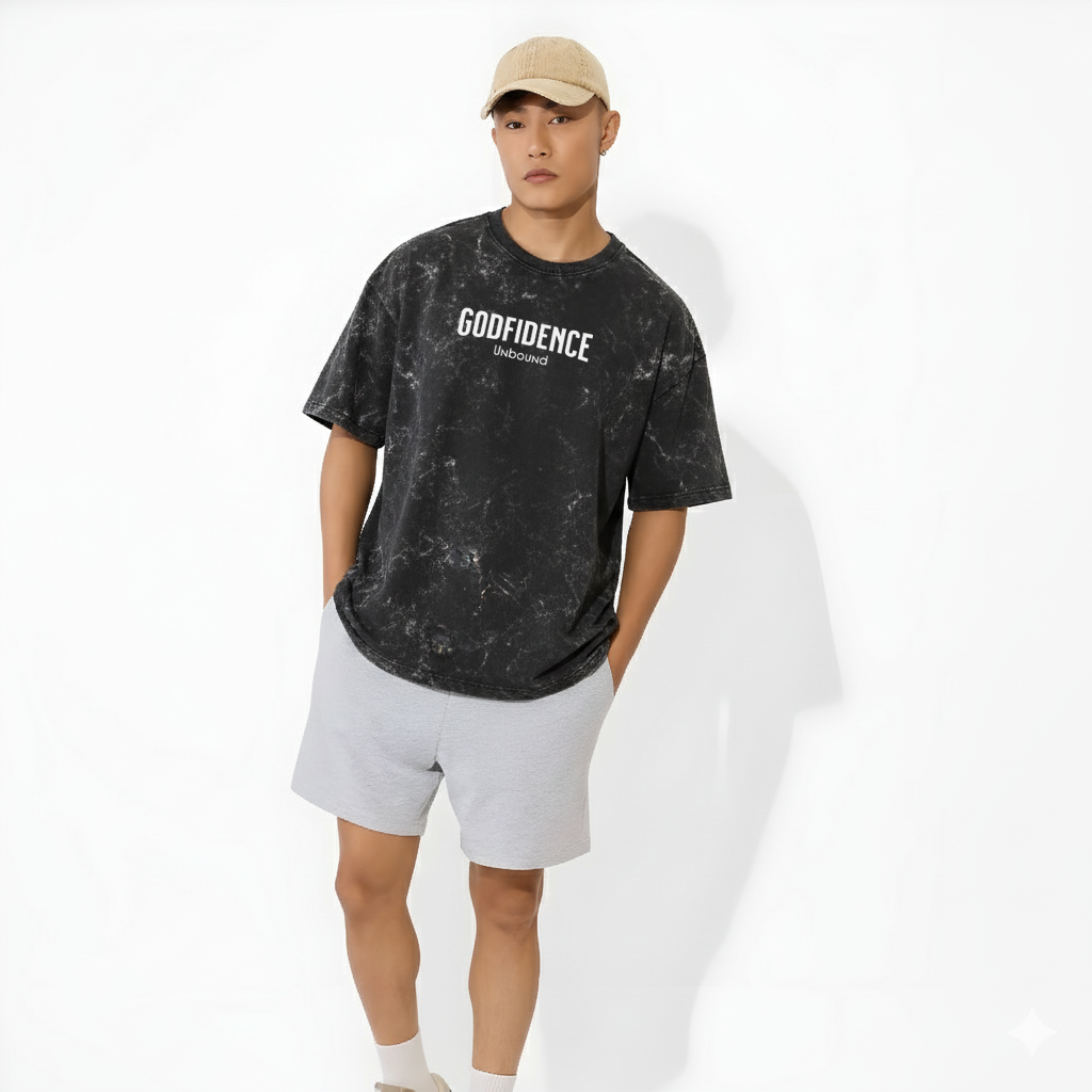 Godfidence Acid Wash Oversized T-Shirt